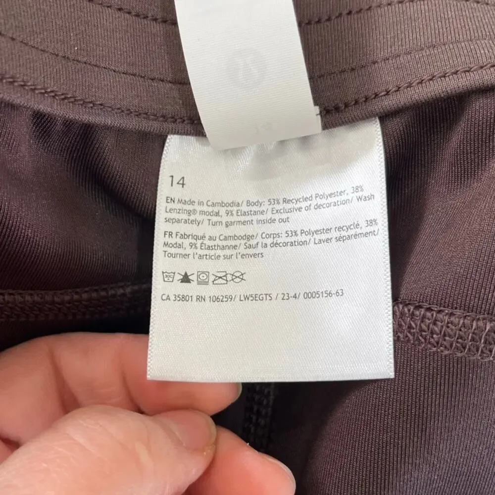Lululemon Softstreme High Rise Pant 14 Brown Wide Leg Lounge Athleisure‎